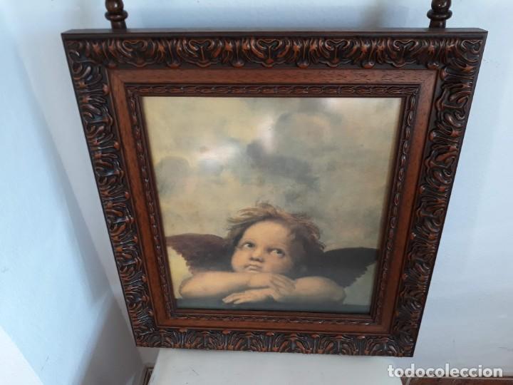 Antig&uuml;edades: 3 cuadros querubines marco grueso - Foto 3
