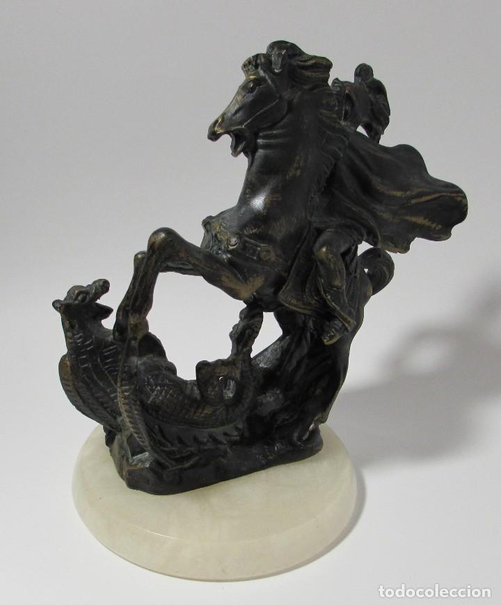 Antig&uuml;edades: FIGURA DE SAN JORGE Y EL DRAGON - Foto 4
