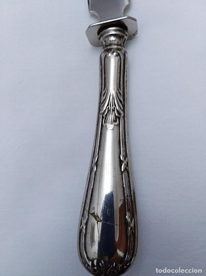 Antig&uuml;edades: CUCHILLO DE SERVIR - MANGO DE PLATA - A&Ntilde;OS 40 - Foto 6