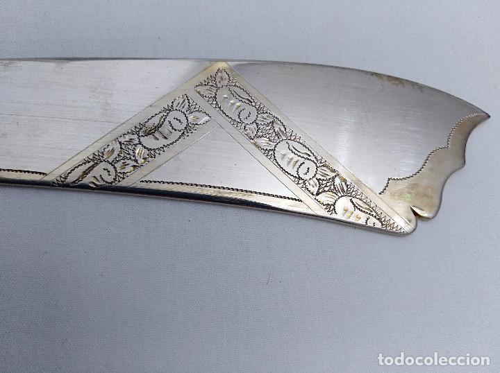 Antig&uuml;edades: CUCHILLO DE SERVIR - MANGO DE PLATA - A&Ntilde;OS 40 - Foto 7