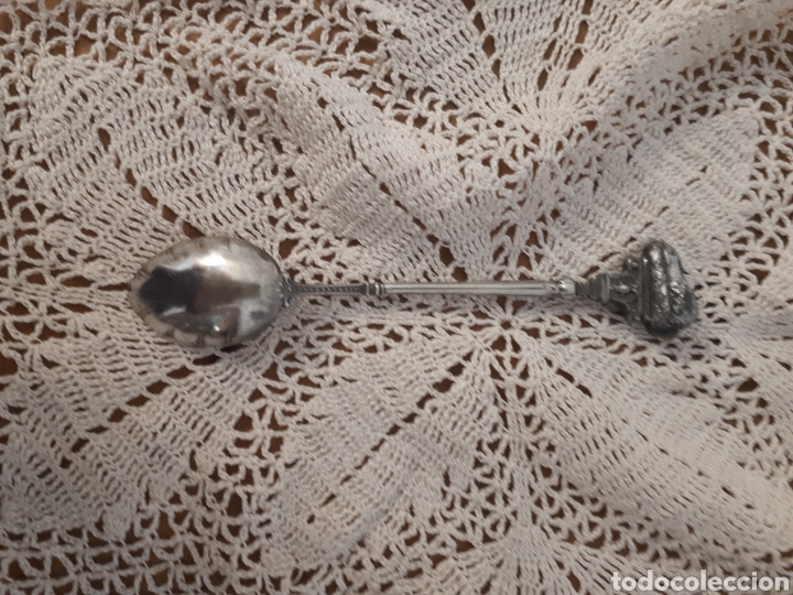 Antig&uuml;edades: Curiosa cuchara cucharilla caf&eacute; le&oacute;n - Foto 2