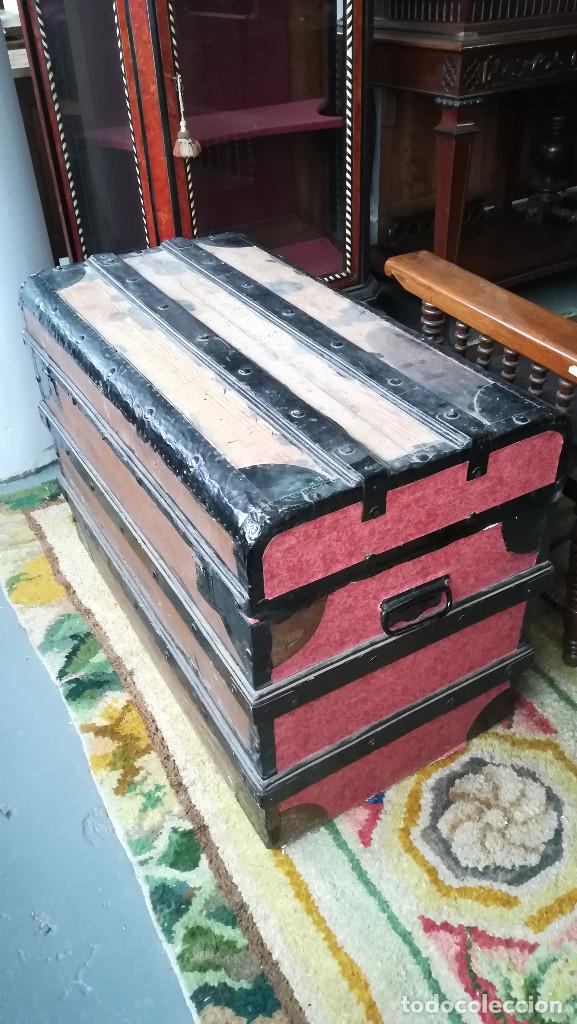 Antig&uuml;edades: BAUL DE VIAJE ANTIGUO - Foto 8
