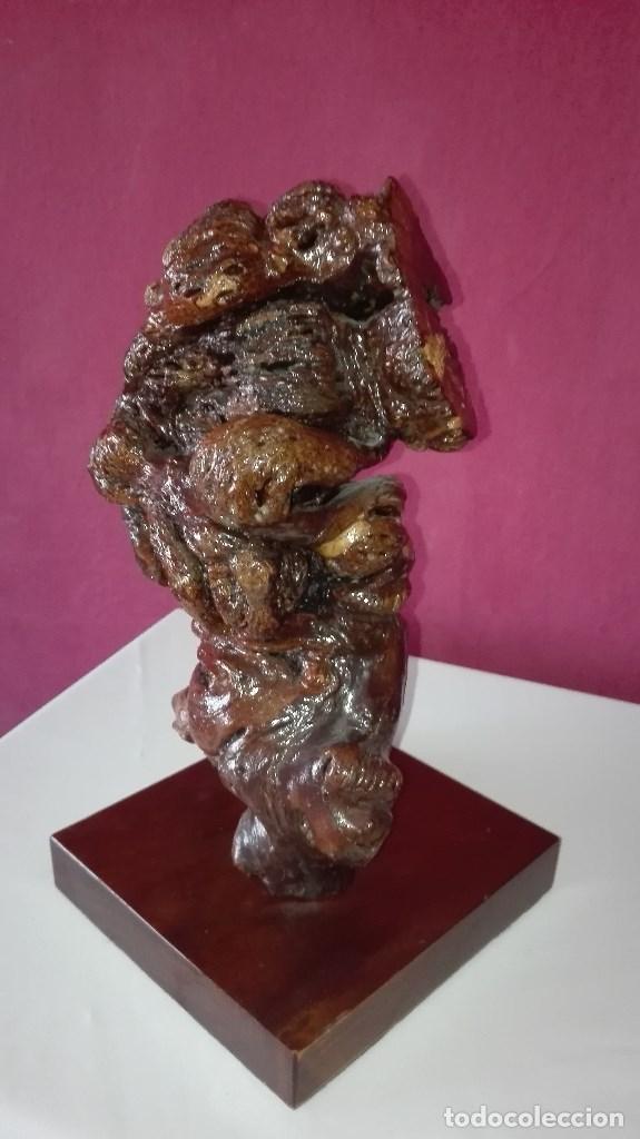 Antig&uuml;edades: ESCULTURA RAIZ DE MADERA - Foto 7