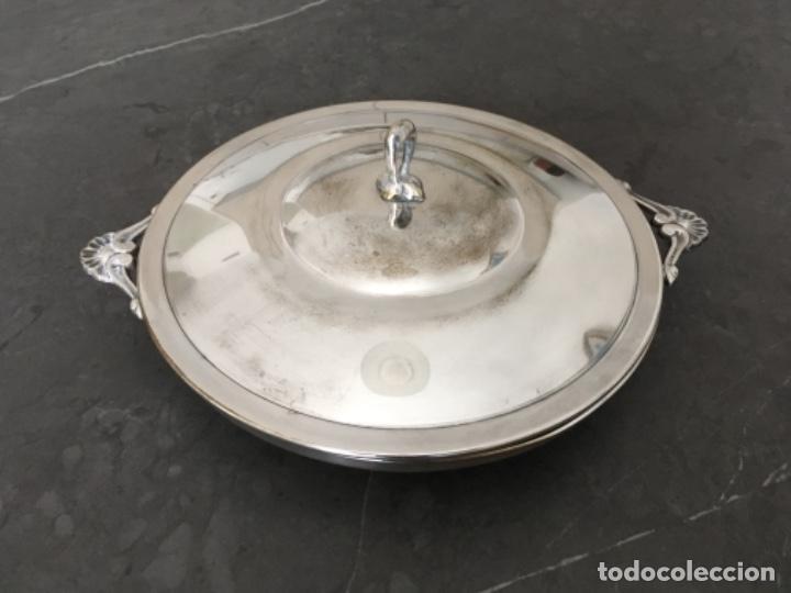 Antig&uuml;edades: FUENTE DE METAL PLATEADO - Foto 2