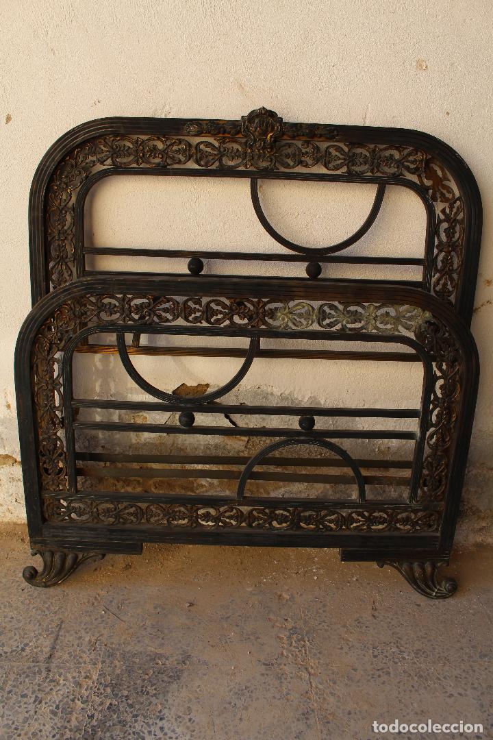 Antig&uuml;edades: cama antigua de metal - Foto 6