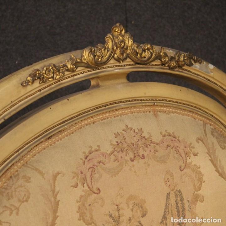 Antigüedades: Sofá francés antiguo lacado y dorado del siglo XIX - Foto 10 - 191764528