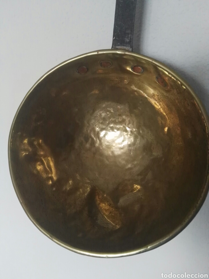 Antig&uuml;edades: Cazo cobre siglo XIX - Foto 2