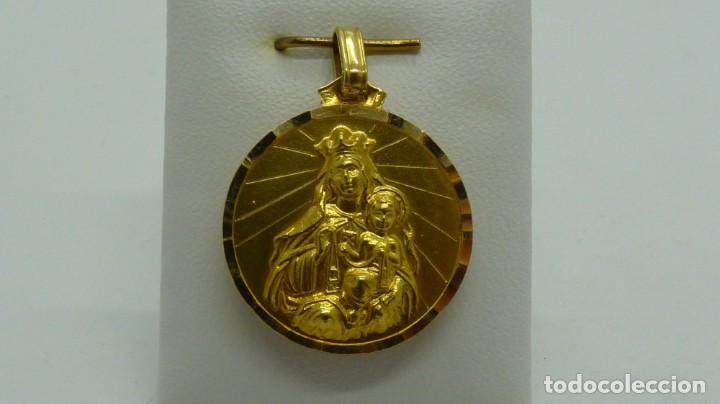 Antig&uuml;edades: MEDALLA ESCAPULARIO EN ORO DE 18 KLTS.(750MM) - Foto 2