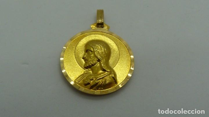 Antig&uuml;edades: MEDALLA ESCAPULARIO EN ORO DE 18 KLTS.(750MM) - Foto 3