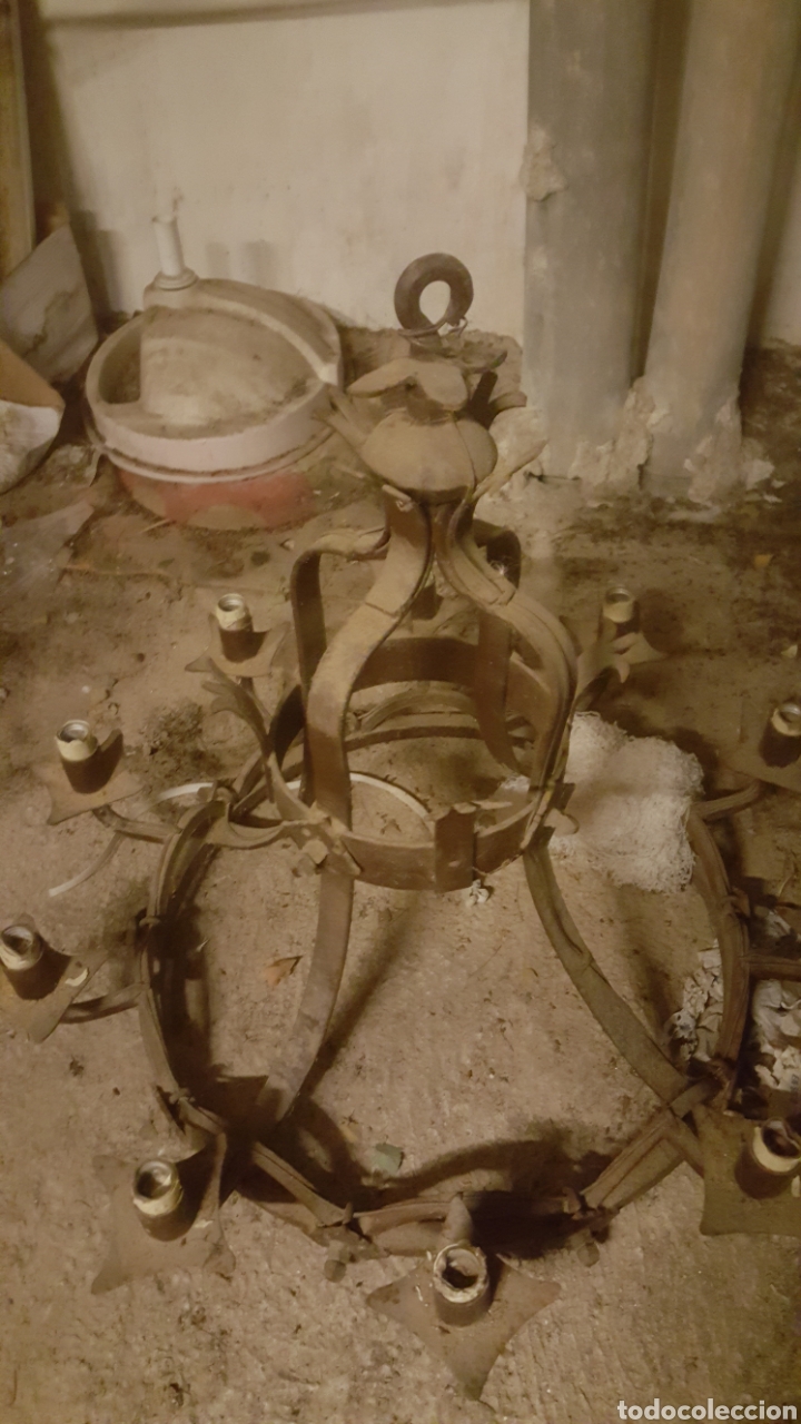 Antig&uuml;edades: lampara de forja toledana - Foto 5