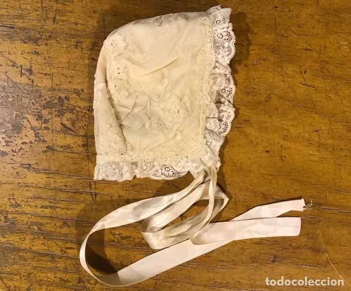 Antig&uuml;edades: ANTIGUO GORRO DE ENCAJE PARA NI&Ntilde;O - Foto 1