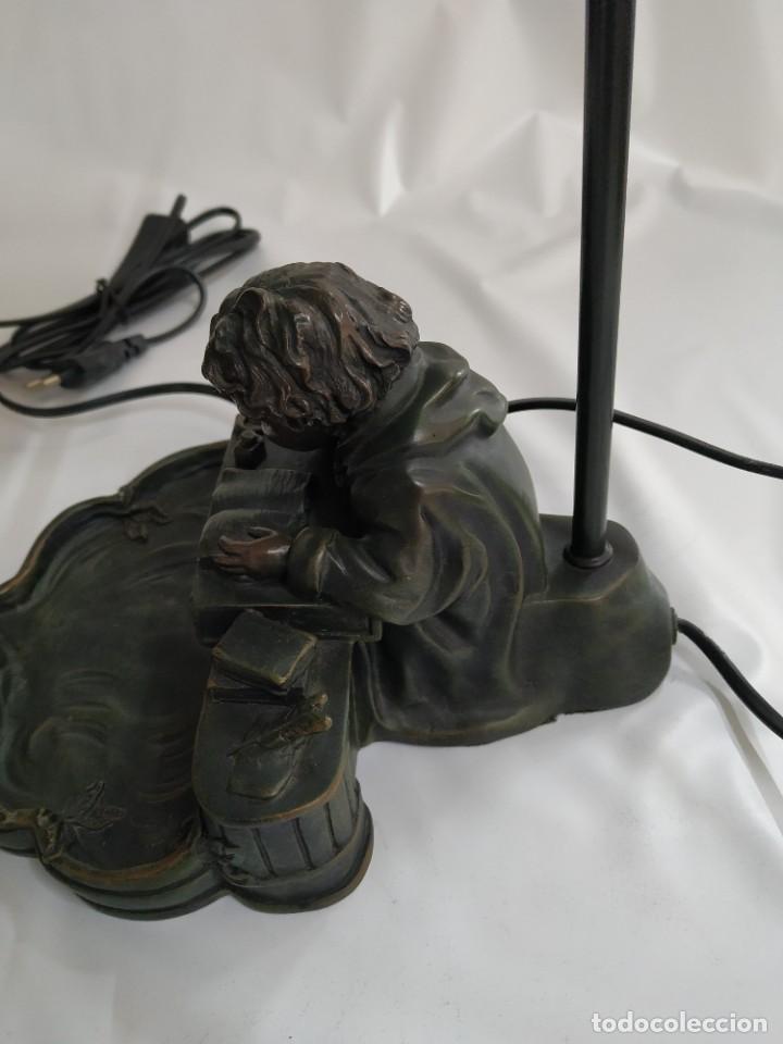 Antig&uuml;edades: L&aacute;mpara forja Ni&ntilde;o estudiando - Foto 5