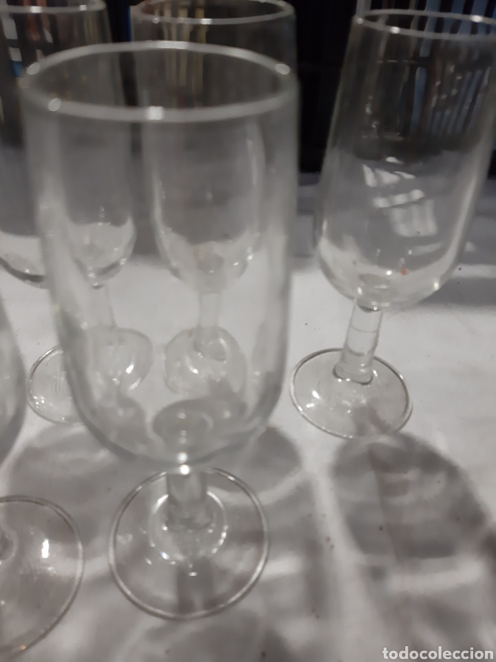 Antig&uuml;edades: 6 copas vidrio vintage - Foto 2