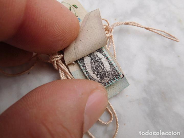 Antig&uuml;edades: Escapulario antiguo virgen - Foto 2