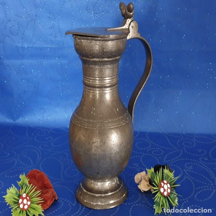 Antig&uuml;edades: ANTIGUA JARRA DE ZINC - Foto 1