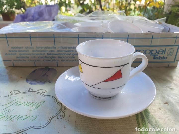 Antig&uuml;edades: Antiguo juego de cafe arcopal a estrenar - Foto 1