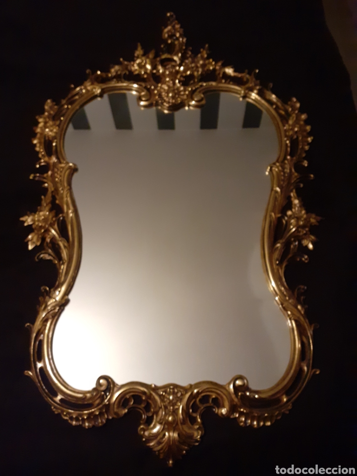 Antig&uuml;edades: PRECIOSA CORNUCOPIA DE BRONCE CON ESPEJO. GRAN TAMA&Ntilde;O. - Foto 1