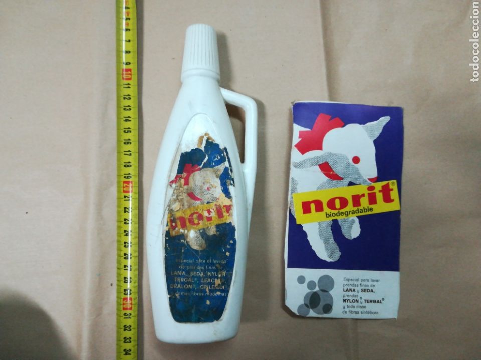 Antiquit&eacute;s: &Uacute;nico envase norit vintage y cart&oacute;n de envase