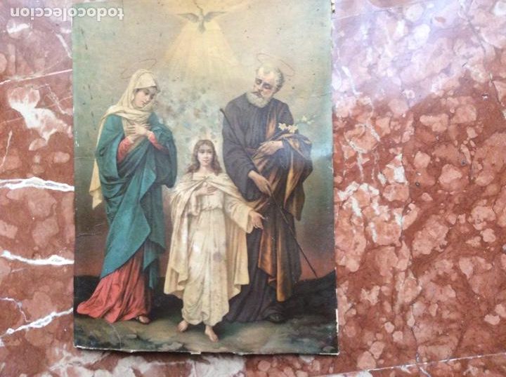 Antig&uuml;edades: Cart&oacute;n religioso 42x31cm. - Foto 1