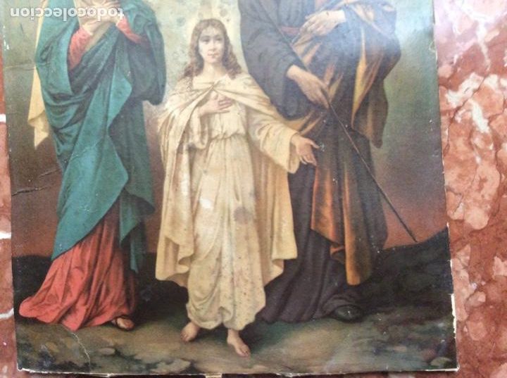 Antig&uuml;edades: Cart&oacute;n religioso 42x31cm. - Foto 3