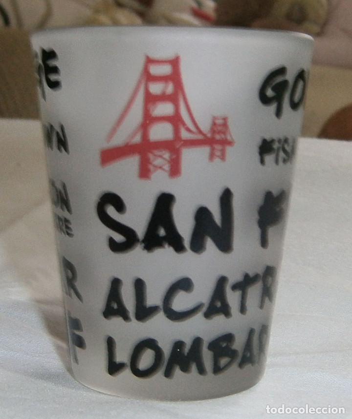 Antiquit&auml;ten: vaso de cristal biselado recuerdo de san francisco