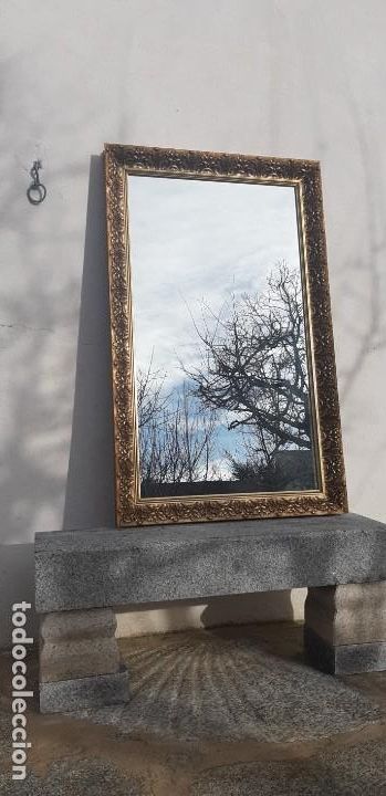 Antiques: Espejo policromado