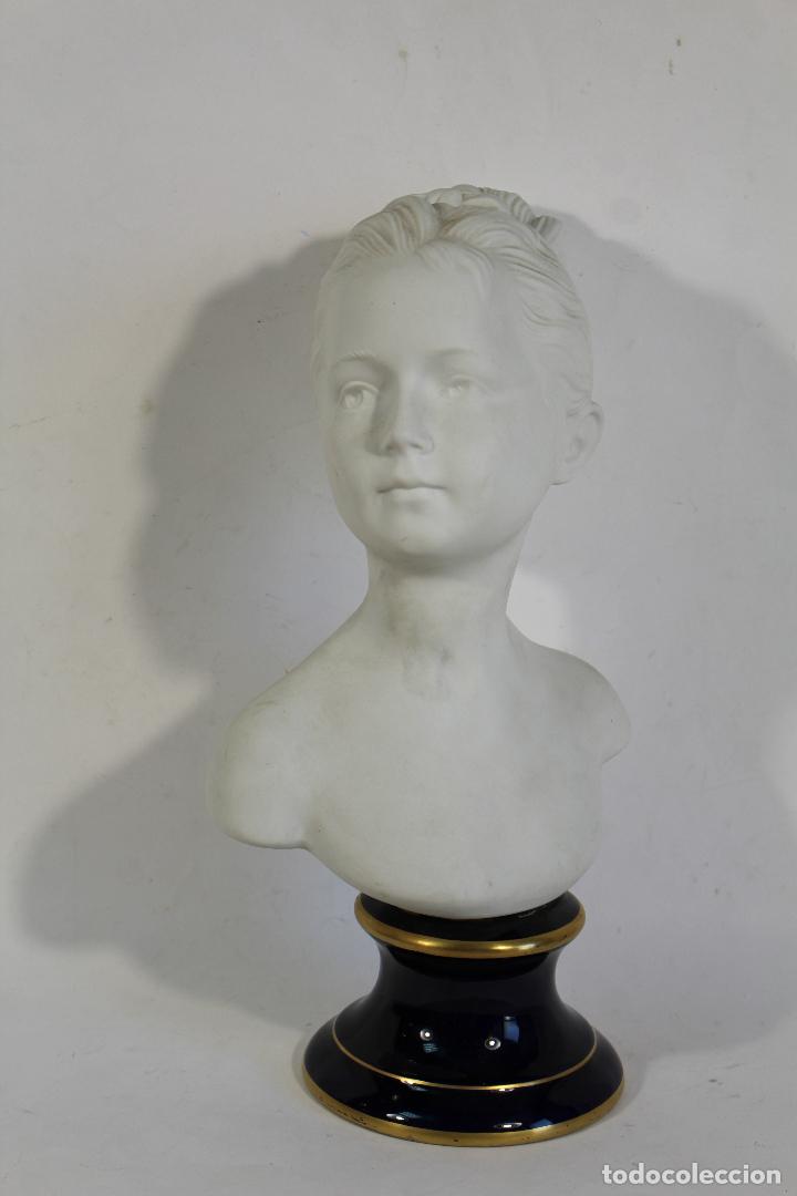 Antig&uuml;edades: busto mujer en biscuit marca jambo - Foto 5