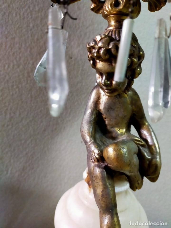 Antig&uuml;edades: LAMPARA DE SOBREMESA EN BRONCE Y MARMOL - Foto 3