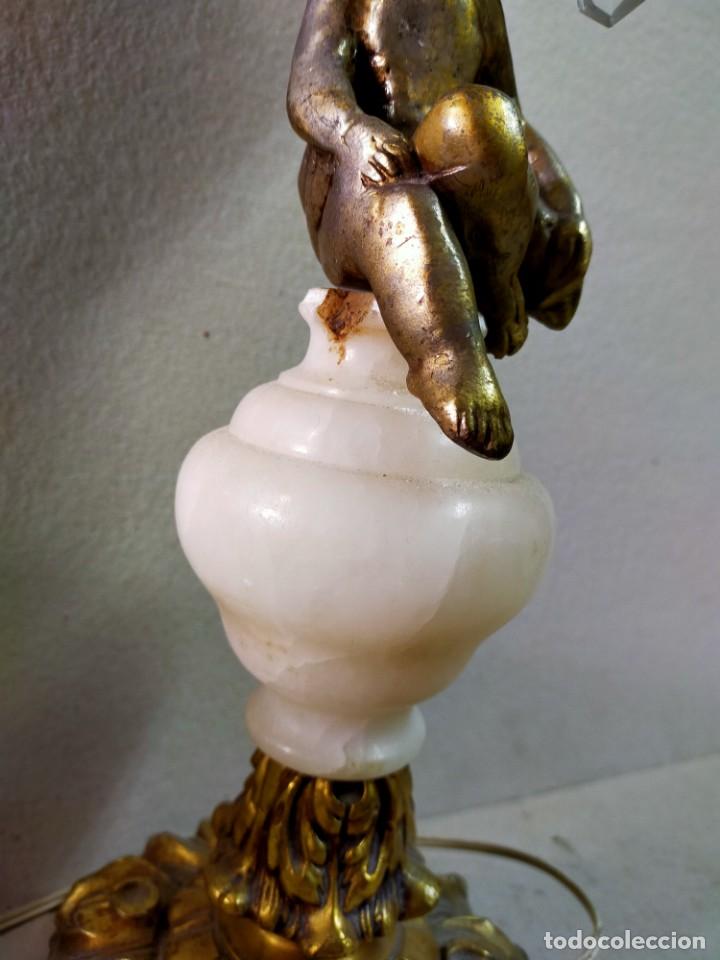 Antig&uuml;edades: LAMPARA DE SOBREMESA EN BRONCE Y MARMOL - Foto 5