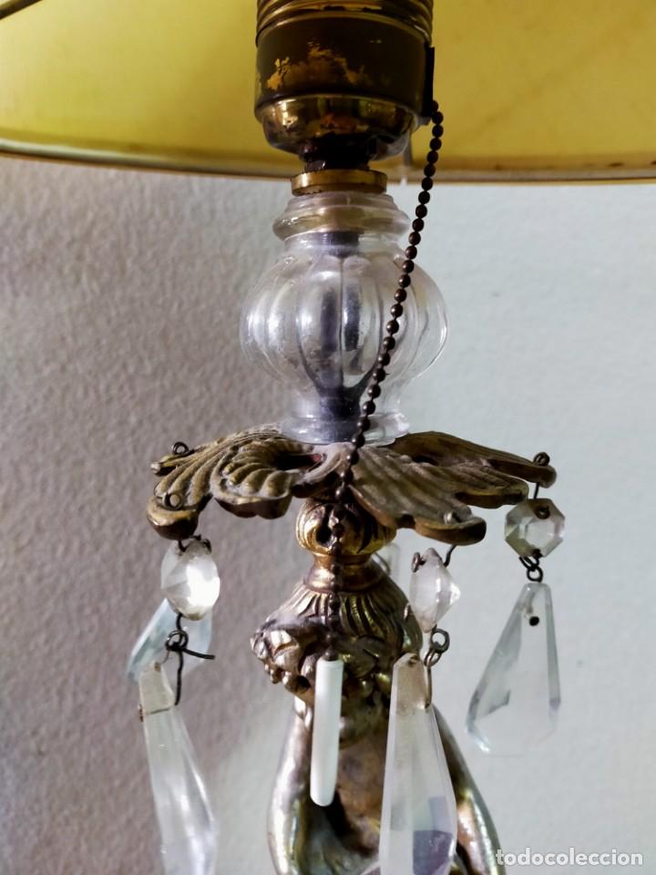 Antig&uuml;edades: LAMPARA DE SOBREMESA EN BRONCE Y MARMOL - Foto 8