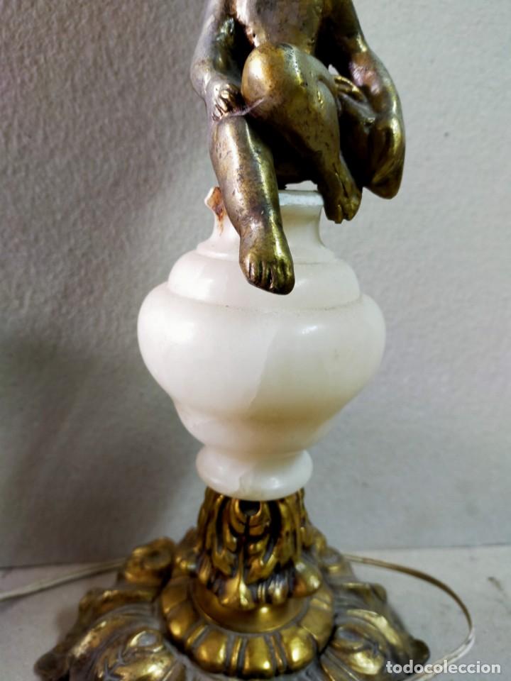 Antig&uuml;edades: LAMPARA DE SOBREMESA EN BRONCE Y MARMOL - Foto 10