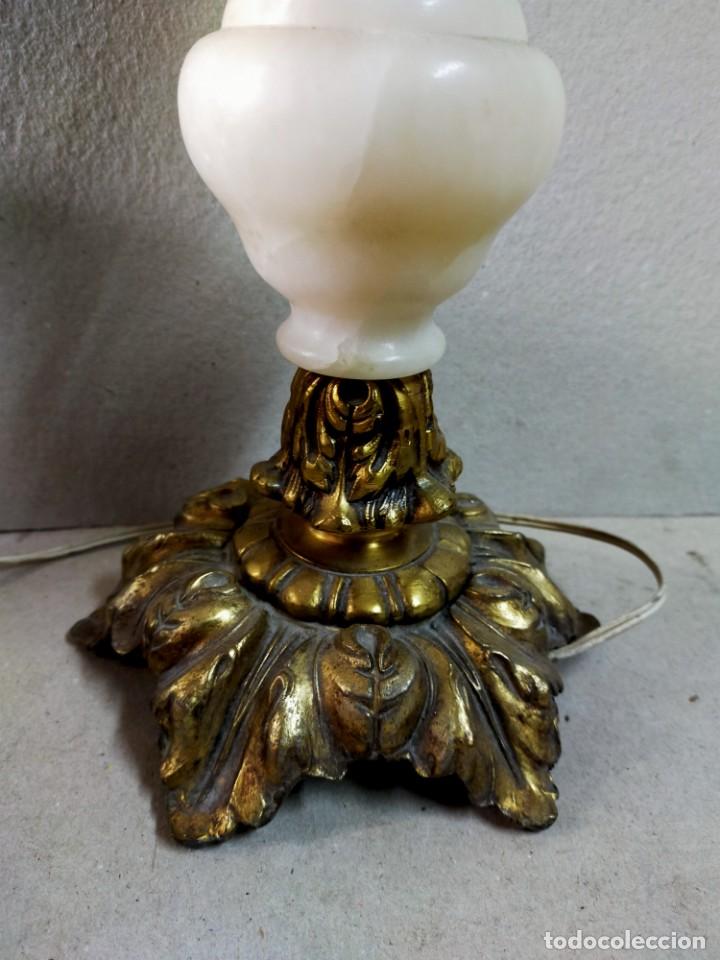 Antig&uuml;edades: LAMPARA DE SOBREMESA EN BRONCE Y MARMOL - Foto 11