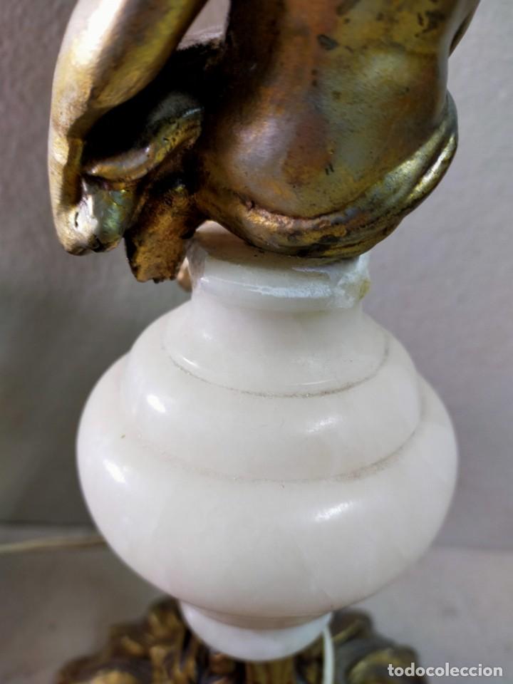 Antig&uuml;edades: LAMPARA DE SOBREMESA EN BRONCE Y MARMOL - Foto 15