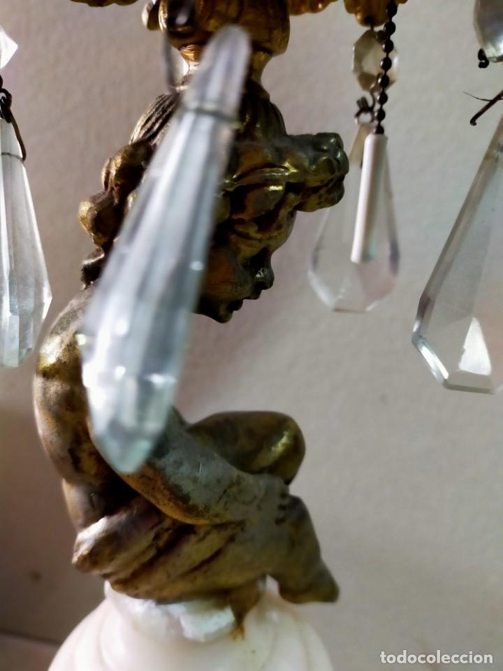 Antig&uuml;edades: LAMPARA DE SOBREMESA EN BRONCE Y MARMOL - Foto 17