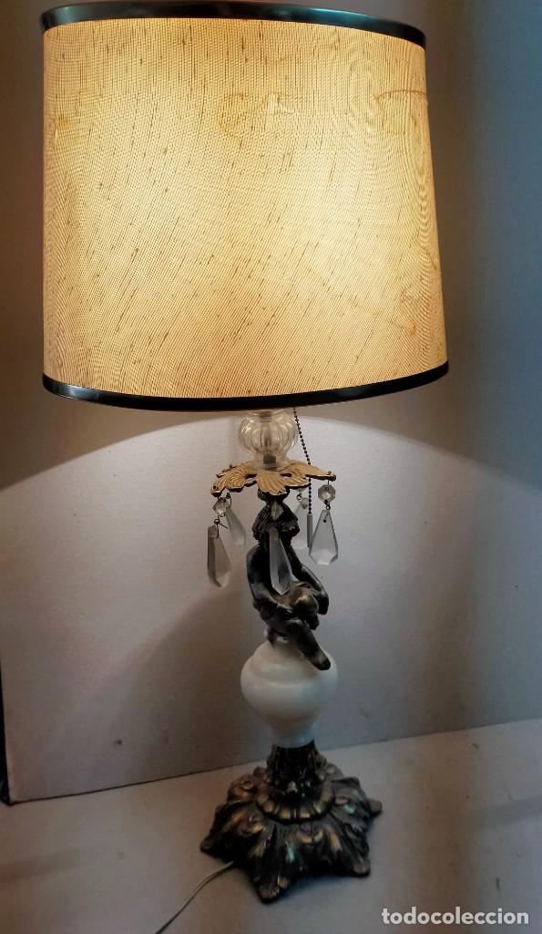 Antig&uuml;edades: LAMPARA DE SOBREMESA EN BRONCE Y MARMOL - Foto 18