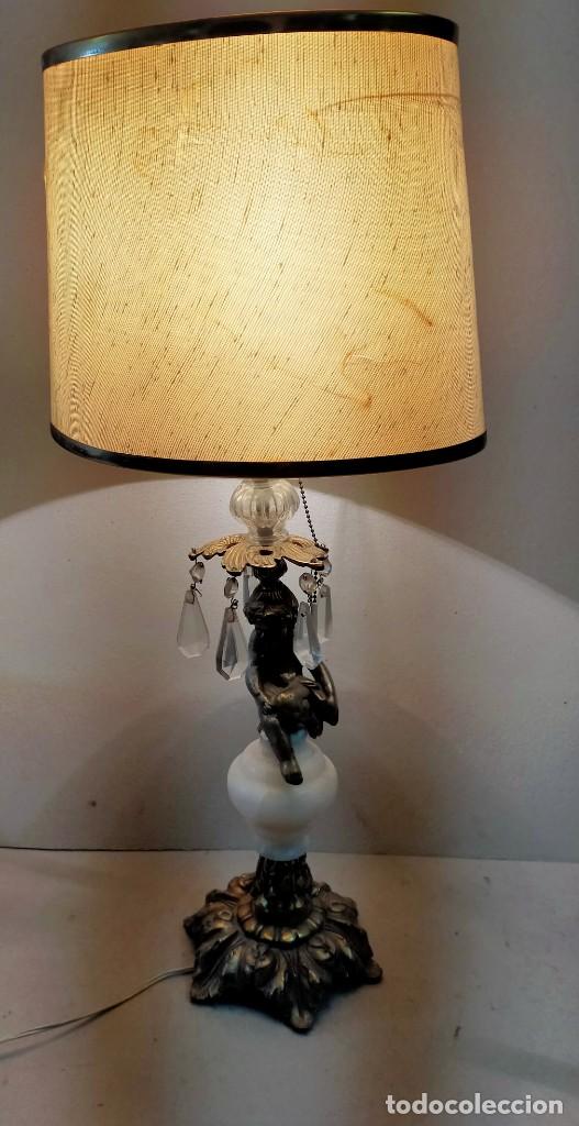 Antig&uuml;edades: LAMPARA DE SOBREMESA EN BRONCE Y MARMOL - Foto 24