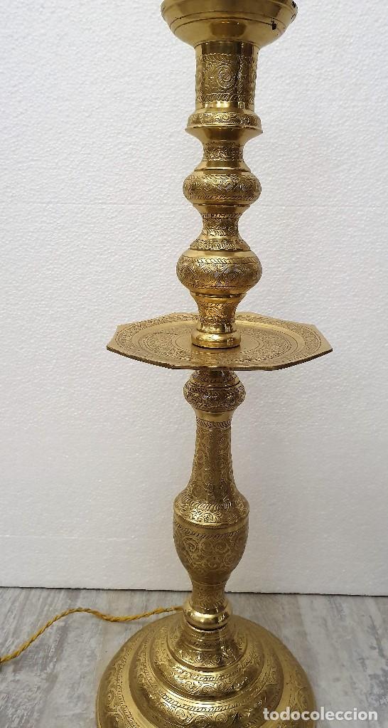 Antig&uuml;edades: HACHERO LAMPARA DE BRONCE - Foto 4