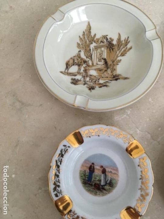 Antig&uuml;edades: LOTE DE SEIS CENICEROS DE LIMOGES - Foto 2