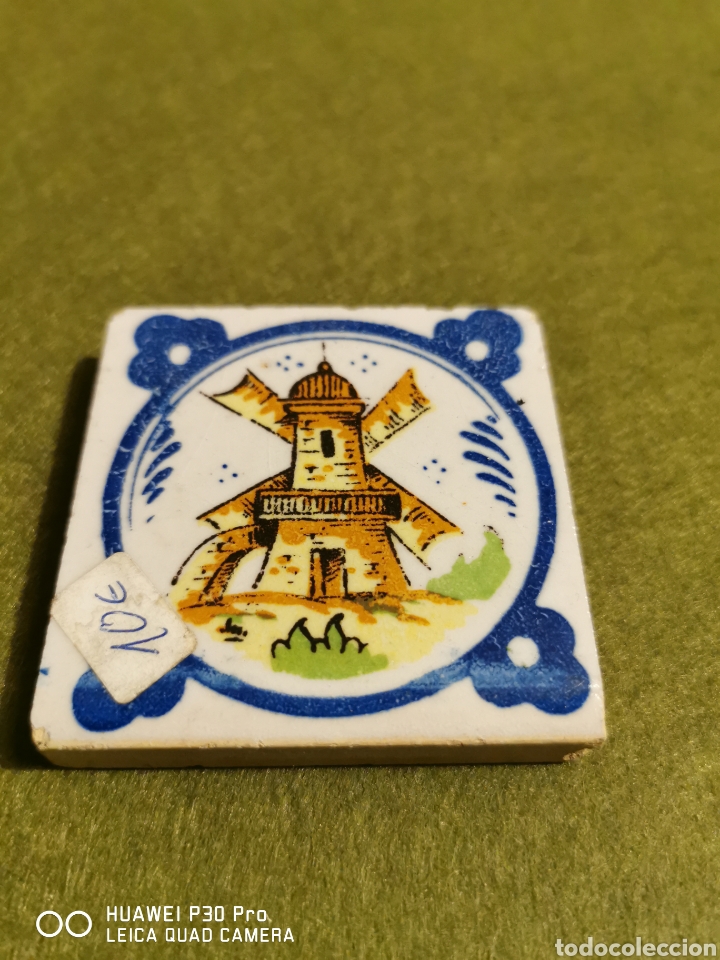 Antig&uuml;edades: azulejo con molino - Foto 1