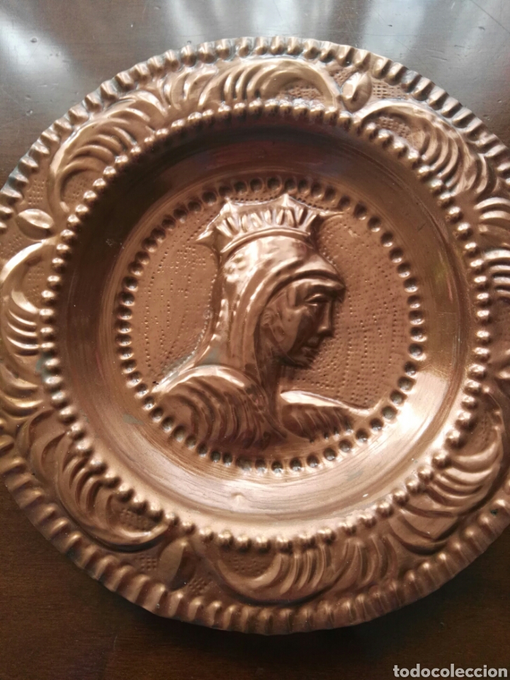 Antig&uuml;edades: Plato cobre. - Foto 1