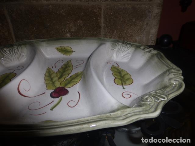 Antig&uuml;edades: BANDEJA DE CERAMICA CON DIFERENTES COMPARTIMENTOS. - Foto 3