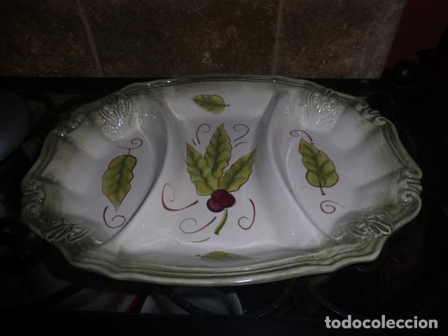 Antig&uuml;edades: BANDEJA DE CERAMICA CON DIFERENTES COMPARTIMENTOS. - Foto 1