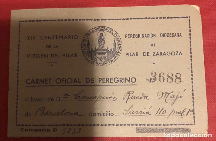Antiques: Carnet oficial de peregrino. Peregrinaci&oacute;n Diocesana al Pilar de Zaragoza.