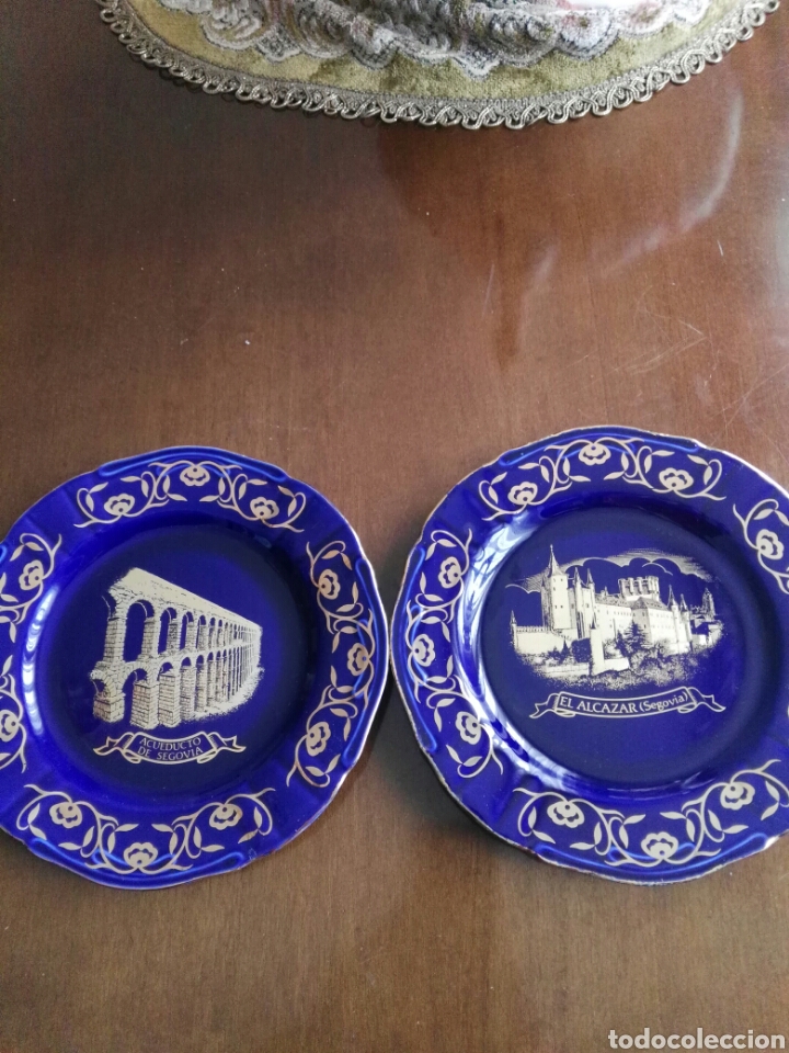 Antig&uuml;edades: Platos pintados con oro, - Foto 1
