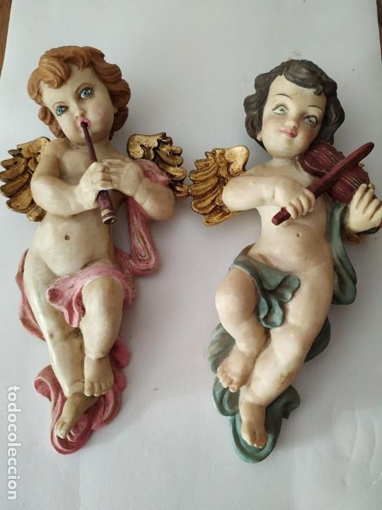Antig&uuml;edades: Pareja de angelitos - Foto 1