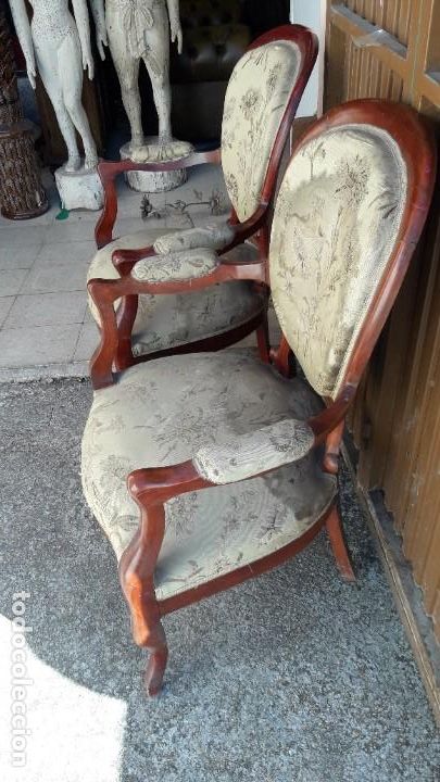 Antig&uuml;edades: Pareja sillones Isabelinos - Foto 4
