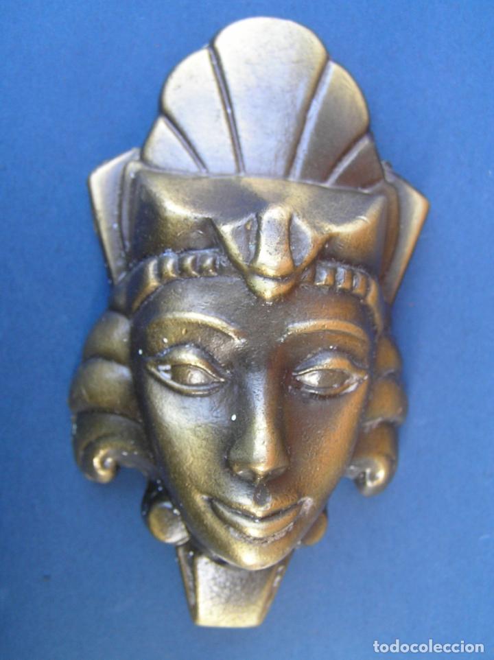 Antig&uuml;edades: APLIQUE DE LAT&Oacute;N.ROSTRO. - Foto 2