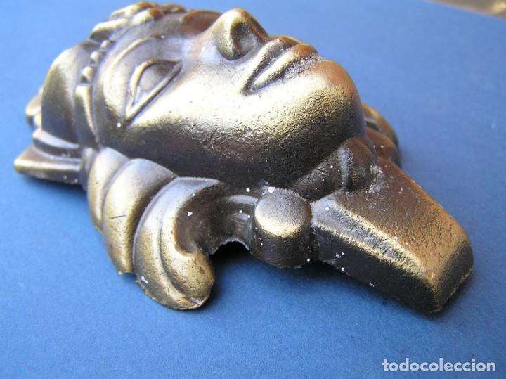 Antig&uuml;edades: APLIQUE DE LAT&Oacute;N.ROSTRO. - Foto 4