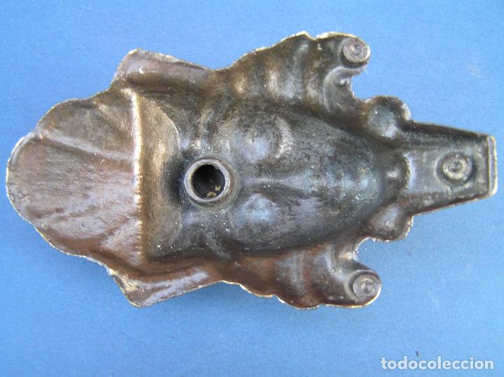 Antig&uuml;edades: APLIQUE DE LAT&Oacute;N.ROSTRO. - Foto 6