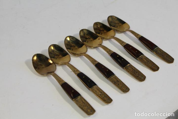 Antig&uuml;edades: 6 cucharas tailandesas de caf&eacute; - Foto 3